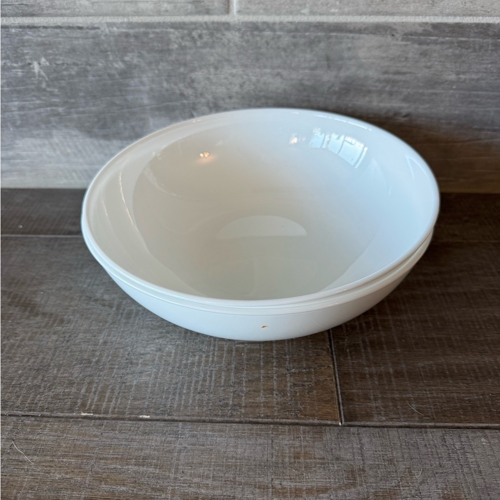 Vintage Winter Frost White 2 Corelle Serving Bowl 8.5” X 2.5” (2 Pcs)